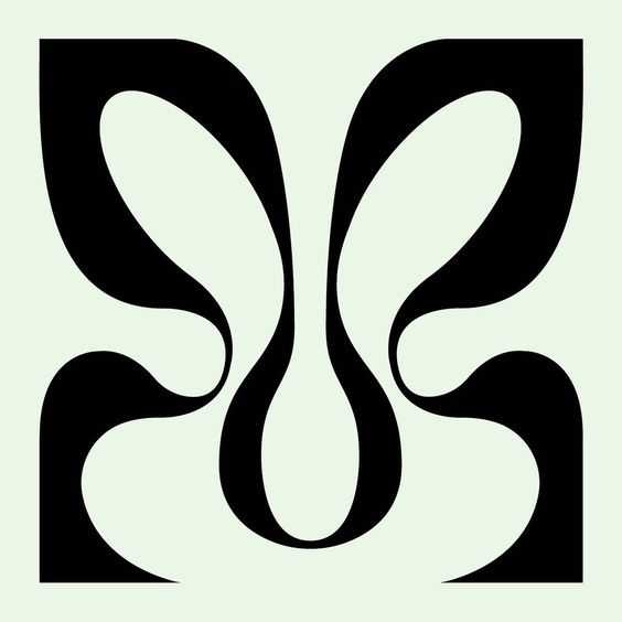 Mauva logo reference — black mirrored curved symbol