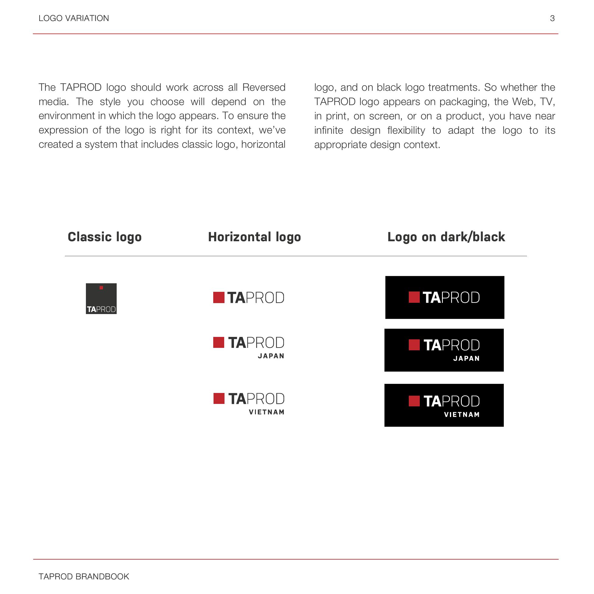 Brand book: classic, horizontal and on-dark logo variations with country lock-ups