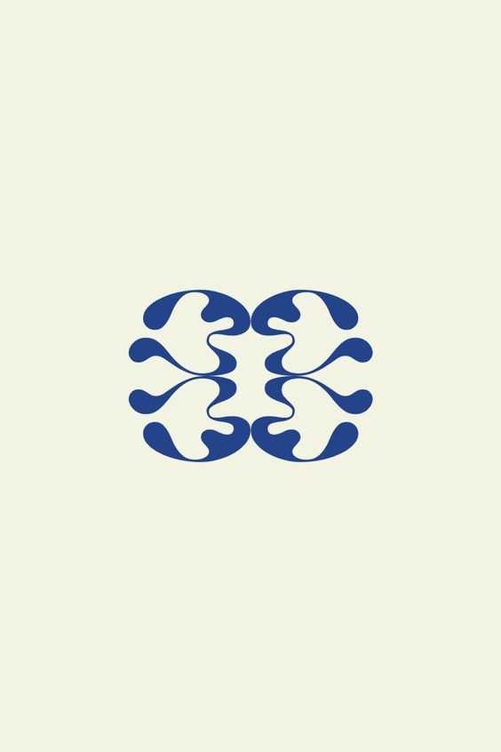 Mauva logo reference — blue mirrored organic symbol