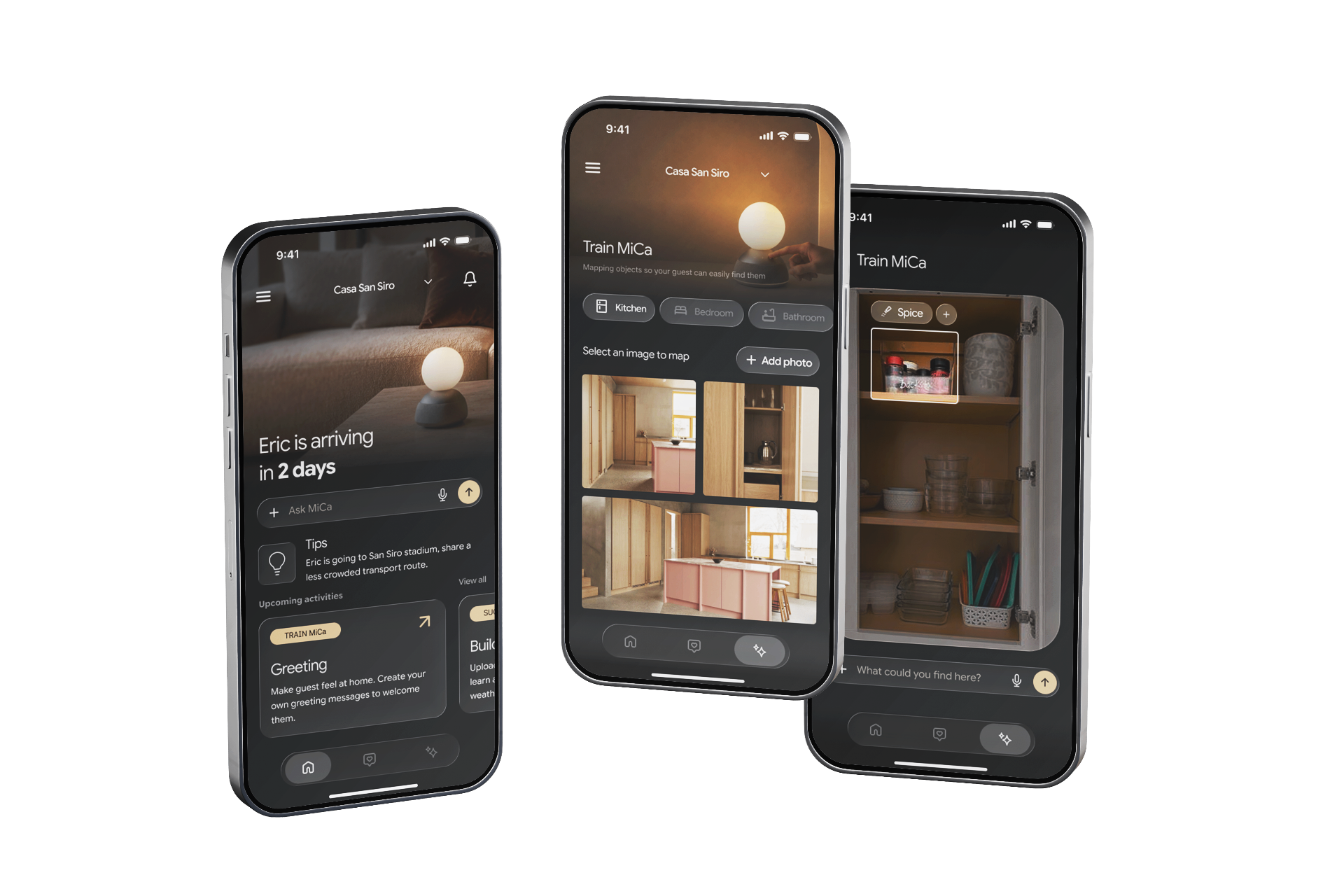 MiCa. — app mockups
