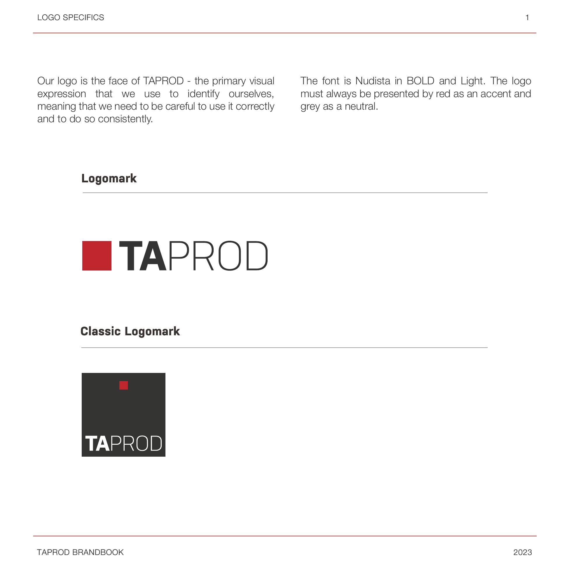 Brand book: logo specifics — primary and classic logomark