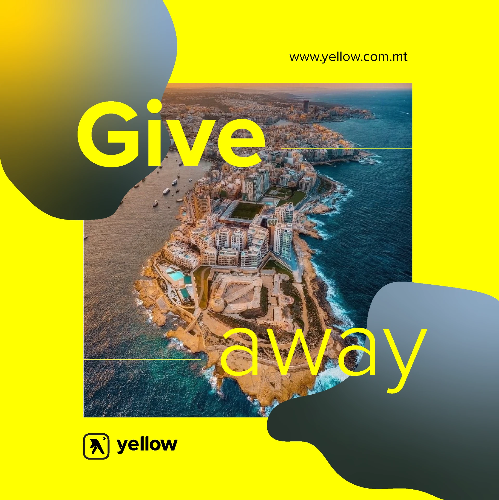 Yellow Malta social post — Give away