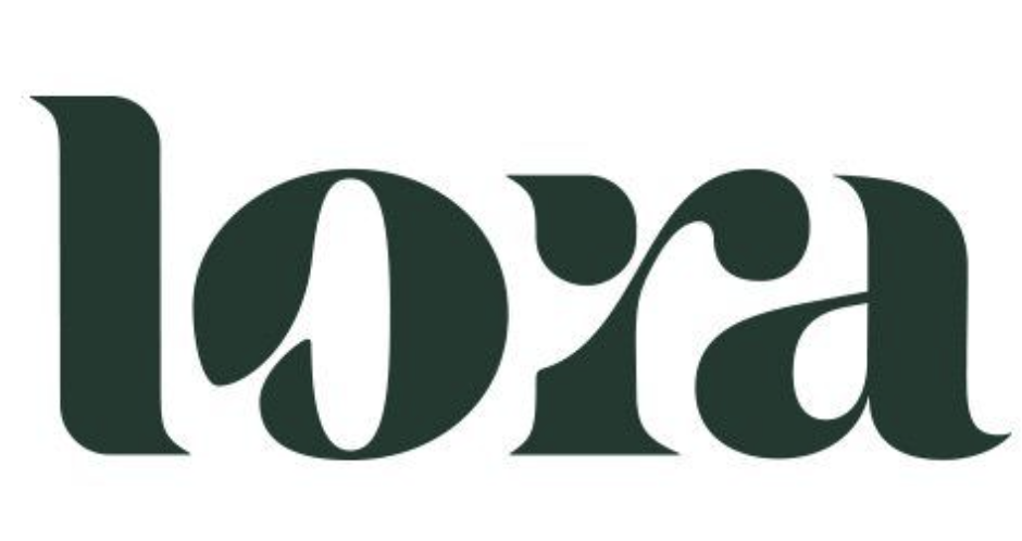 Mauva wordmark reference — Lora serif logotype