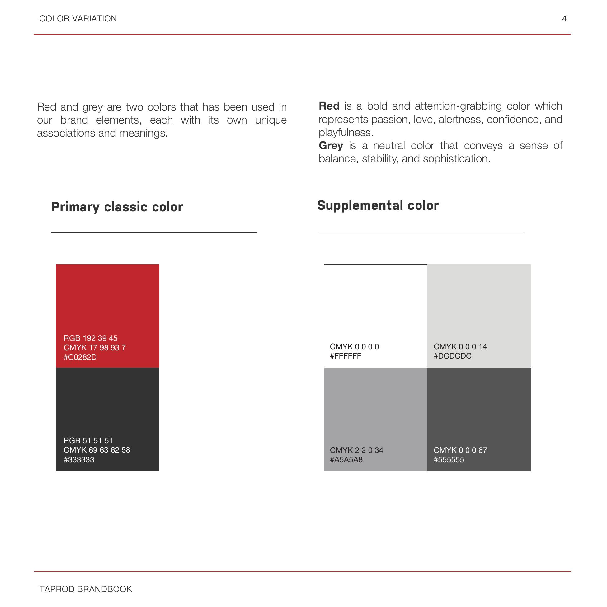 Brand book: primary and supplemental colour specifications